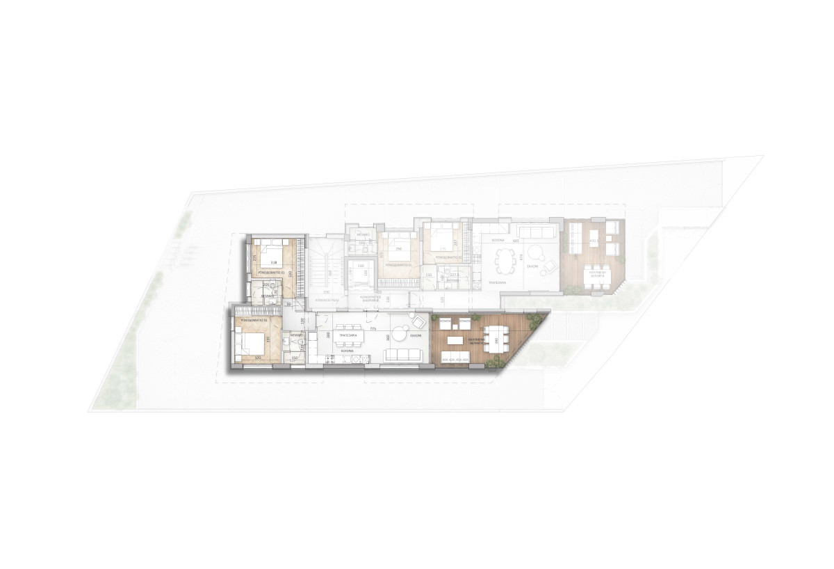 1st, 2nd Floor 2-bed – Indoor Area 80m2 Covered Veranda 23m2