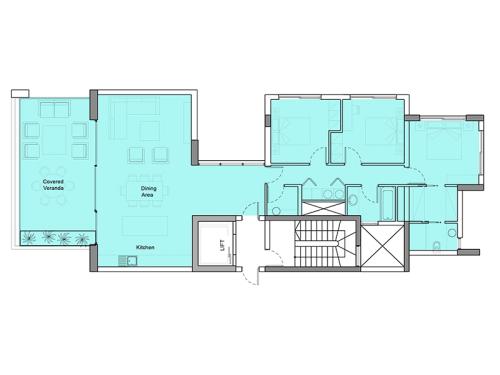 3 Bedroom - Indoor Area 123m2 + Covered Veranda 31m2