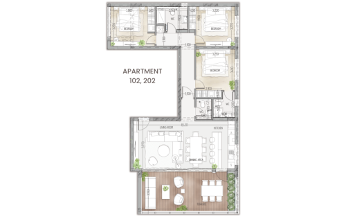 Apartment 102 & 202